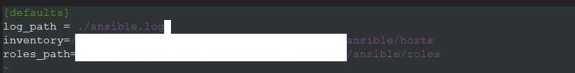 Ansible configuration file.