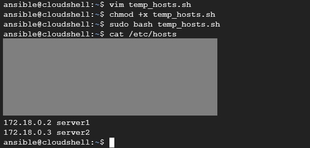 Define server1 and server2 in sys hosts.