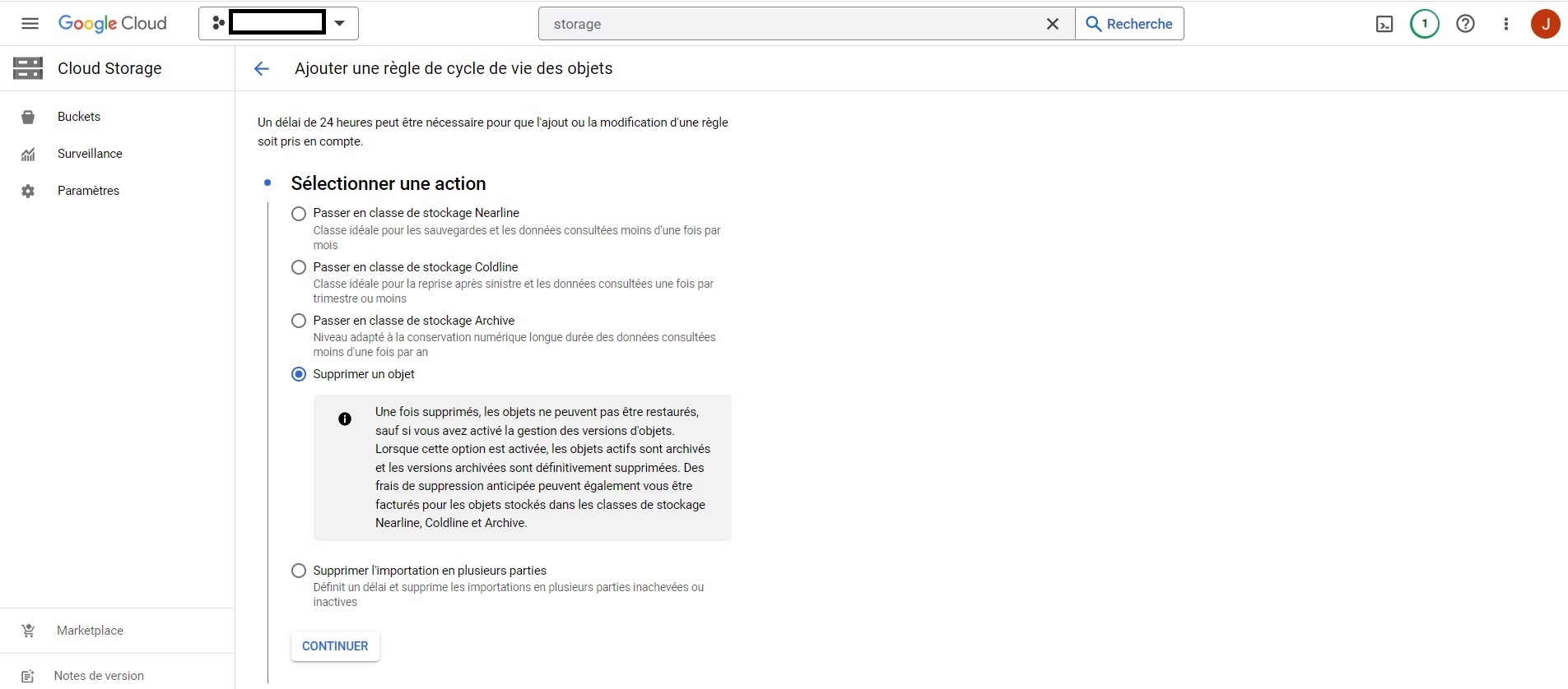 Créer une politique de rétention dans un cloud storage bucket dans GCP, cloud google qui va de pair avec nos outils devops.